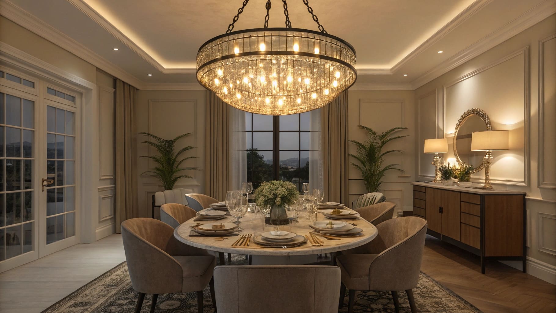 modern chandeliers for dining room